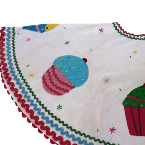 Christmas cupcake tree skirt