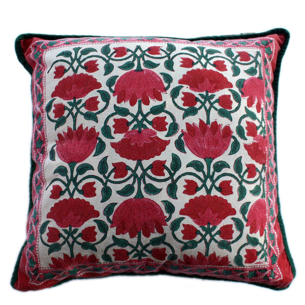 Indian Lotus Bohemian Couch Cushion Cover  (small)