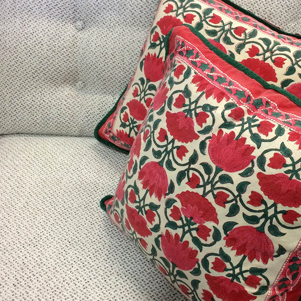 Indian Lotus Bohemian Couch Cushion Cover  (small)