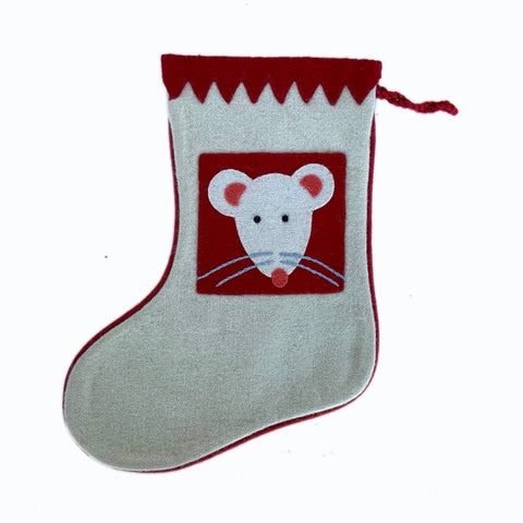 not a creature was stirring .....small Christmas mouse stocking