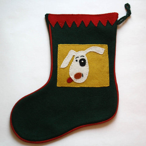 Spots Christmas.....small dog stocking