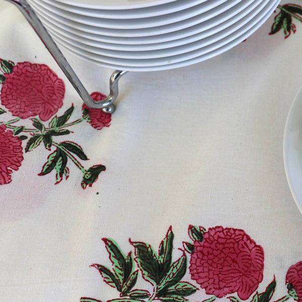 Blush Bouquet square tablecloth